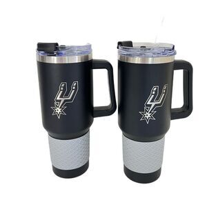 NEW San Antonio Spurs 40 oz Travel Mug Stainless Steel Lot Of 2